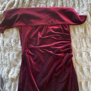 Vince Camuto Velvet off the Shoulder Dress